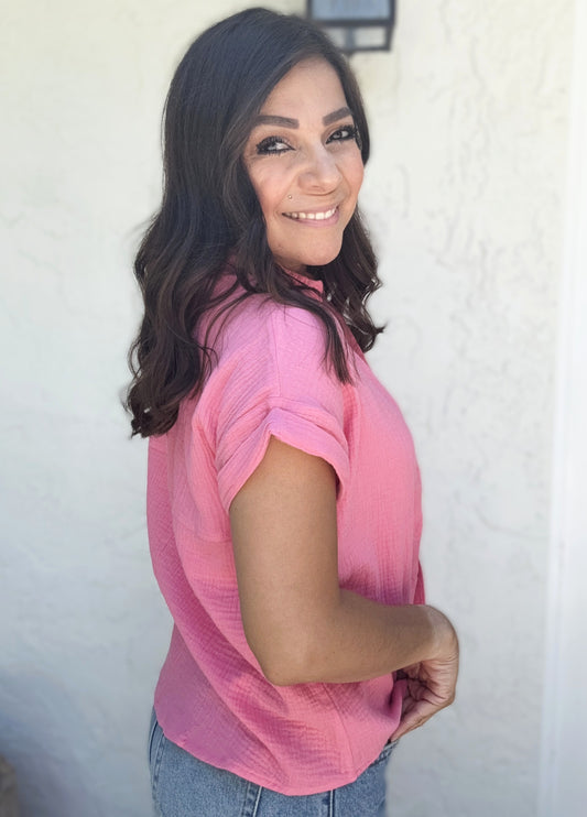 Dani Double Gauze Button Down Shirt