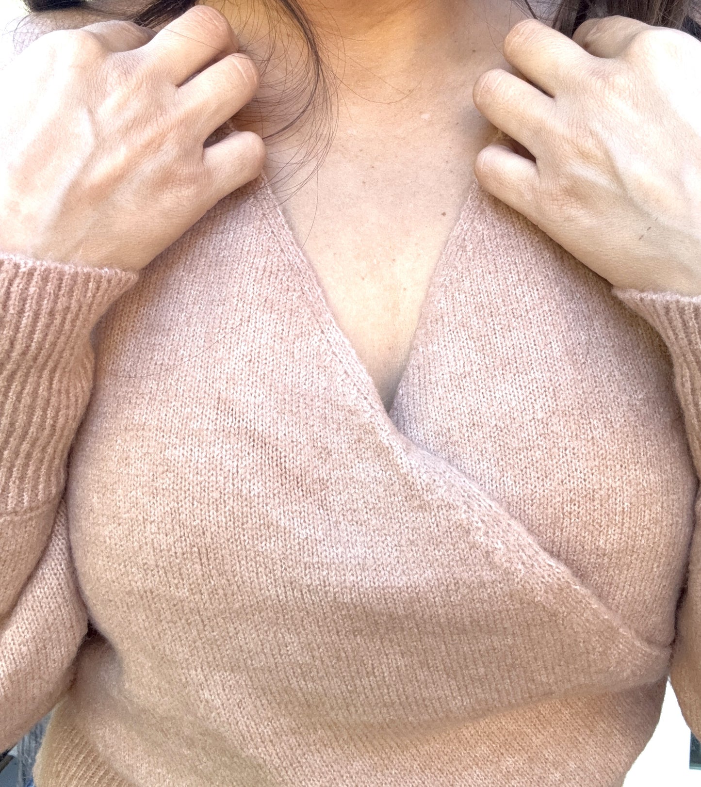 Danielle Surplice V-Neck Sweater