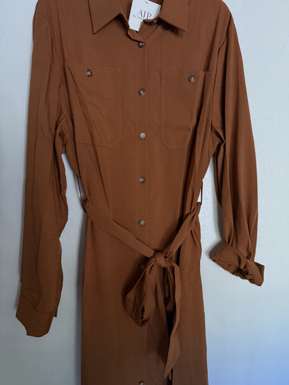 Eileen Button Down Waist Tie Dress