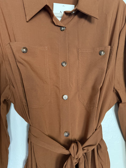 Eileen Button Down Waist Tie Dress