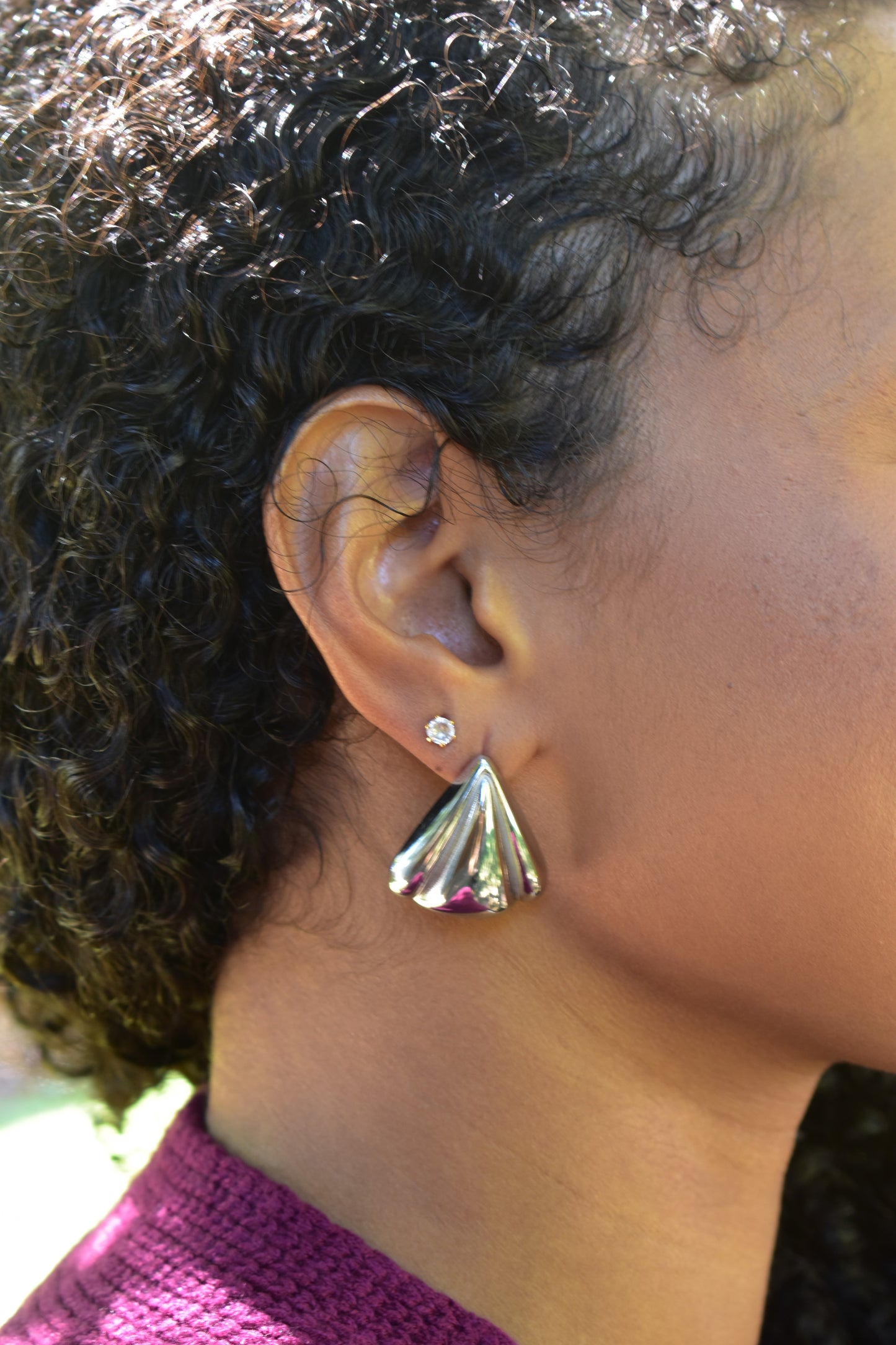 Get To Know Me Triangle Stud Earrings