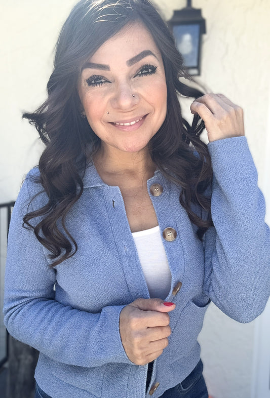 Harley Button Down Long Sleeve Cardigan