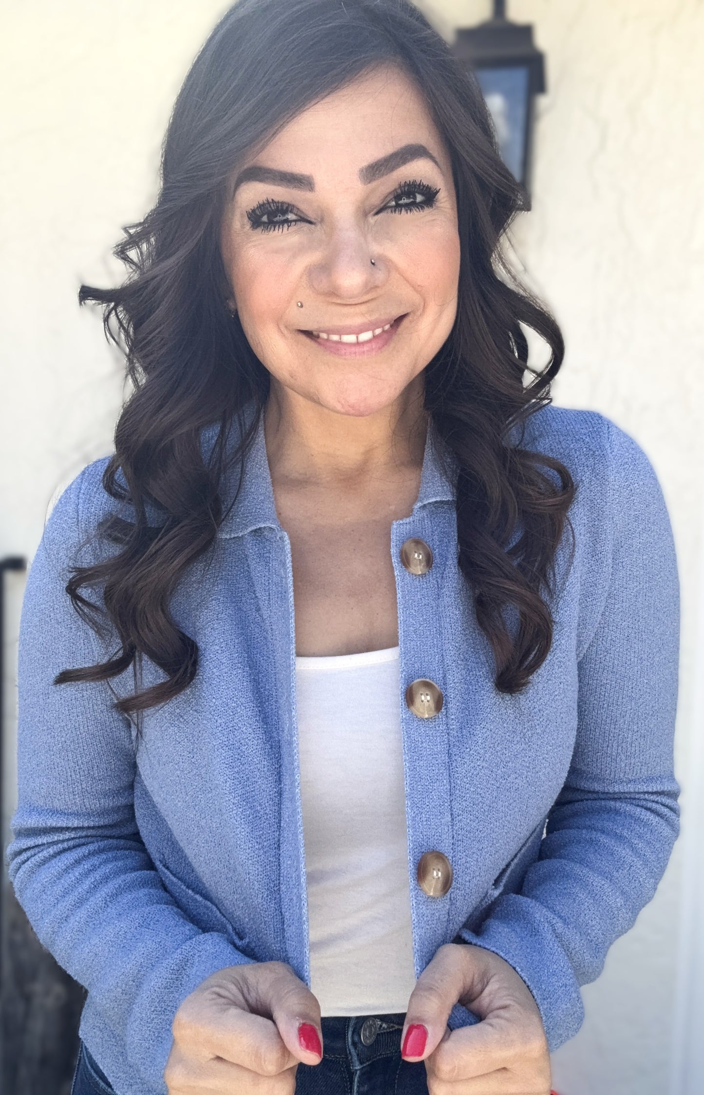 Harley Button Down Long Sleeve Cardigan