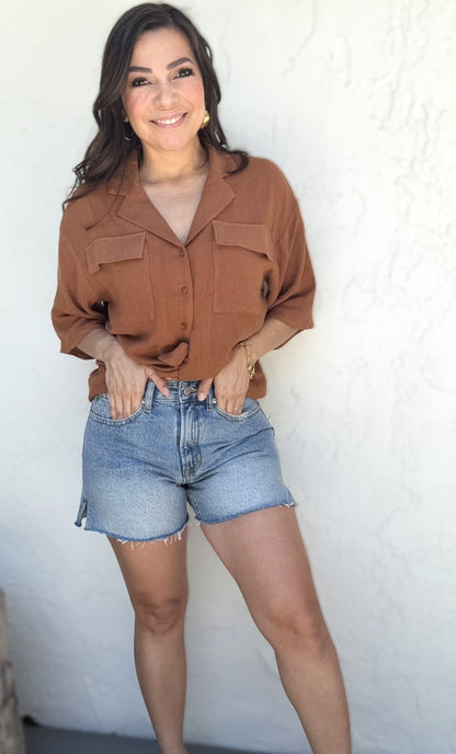 Jamie High Rise Side Slit Short