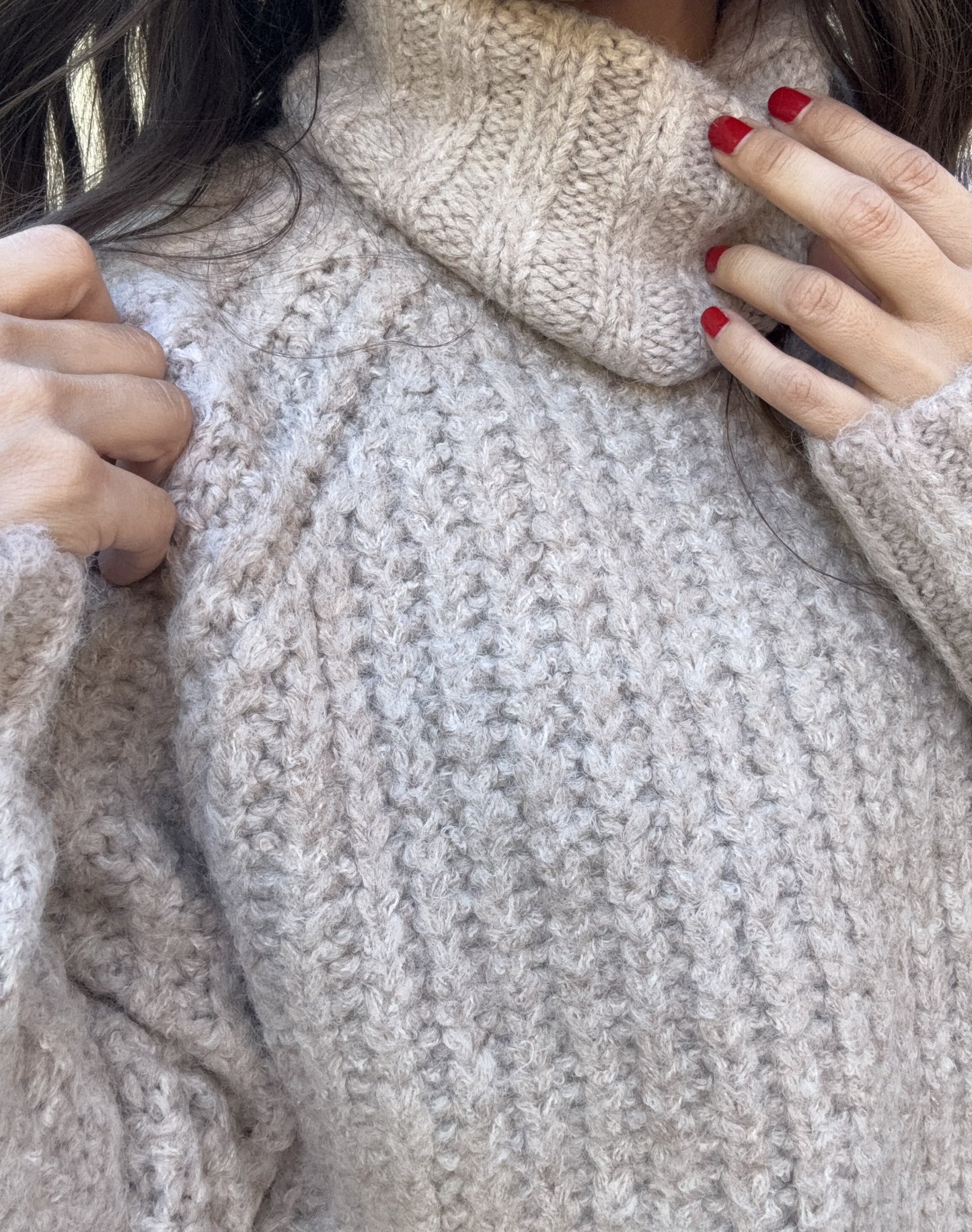 Mallory Chunky Turtleneck Tunic Sweater