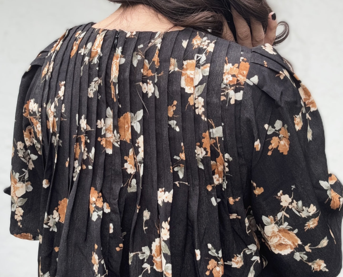 Maya Floral Pintuck Detail Blouse