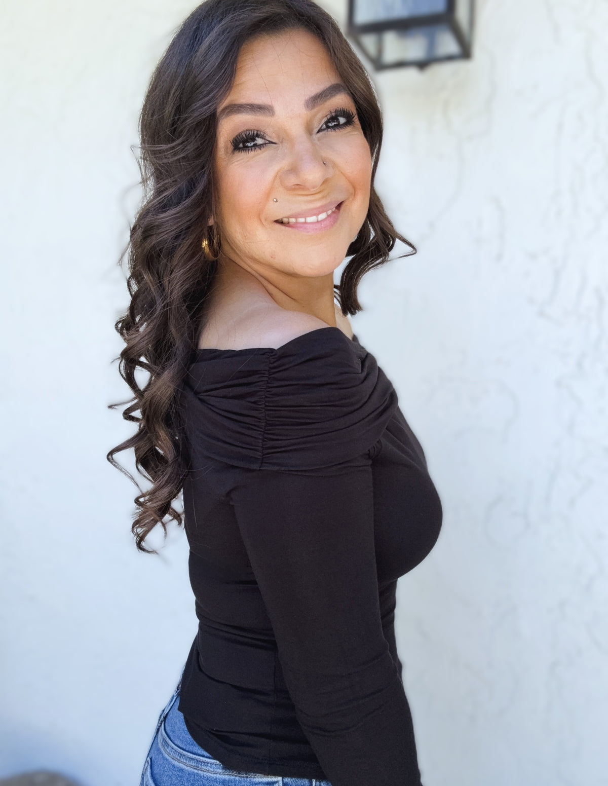Skyla Off Shoulder Long Sleeve Top