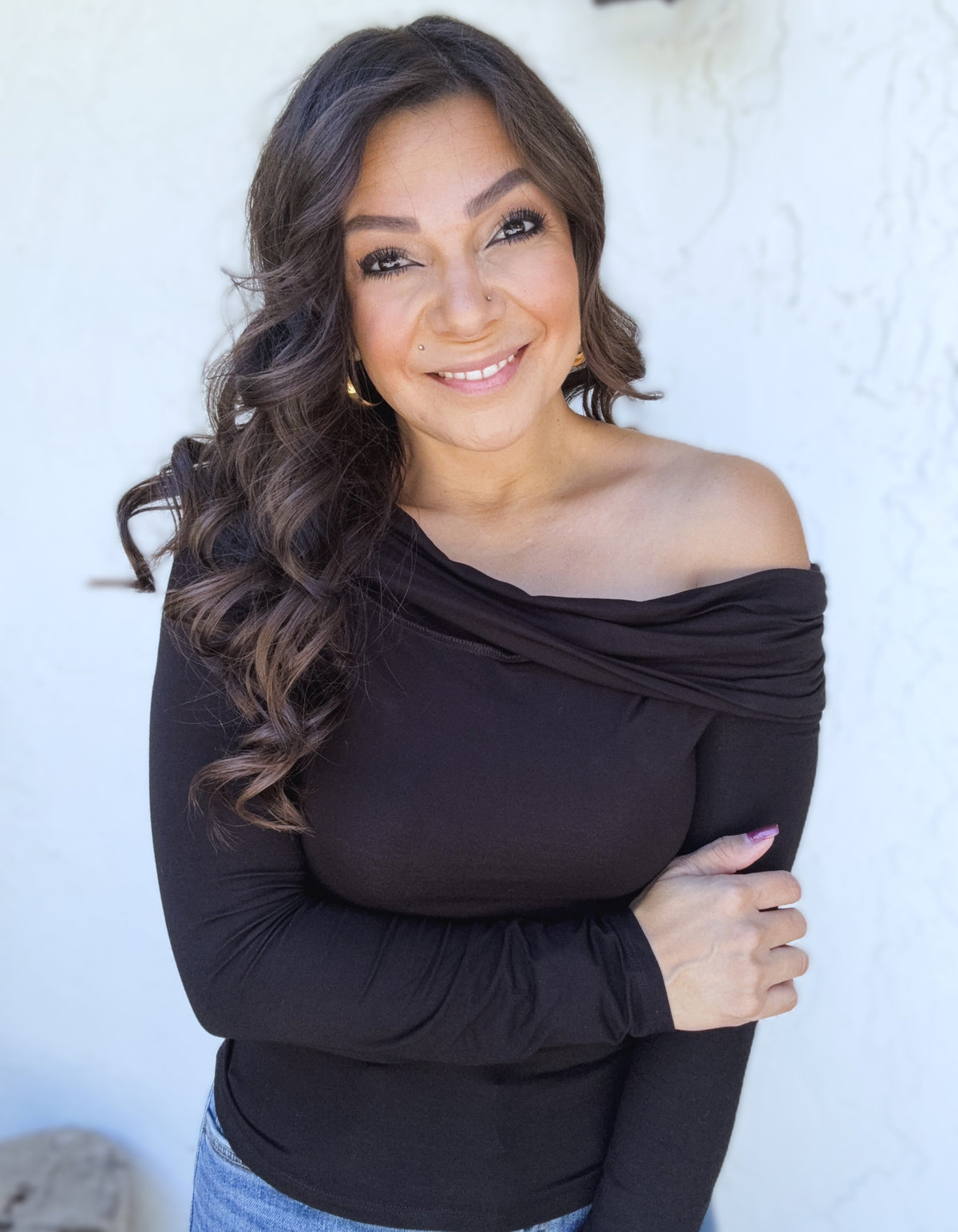 Skyla Off Shoulder Long Sleeve Top