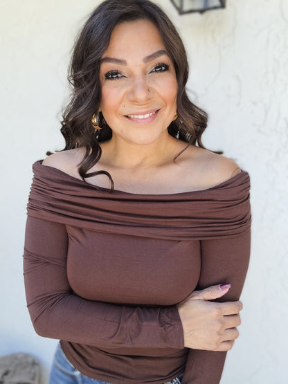 Skyla Off Shoulder Long Sleeve Top