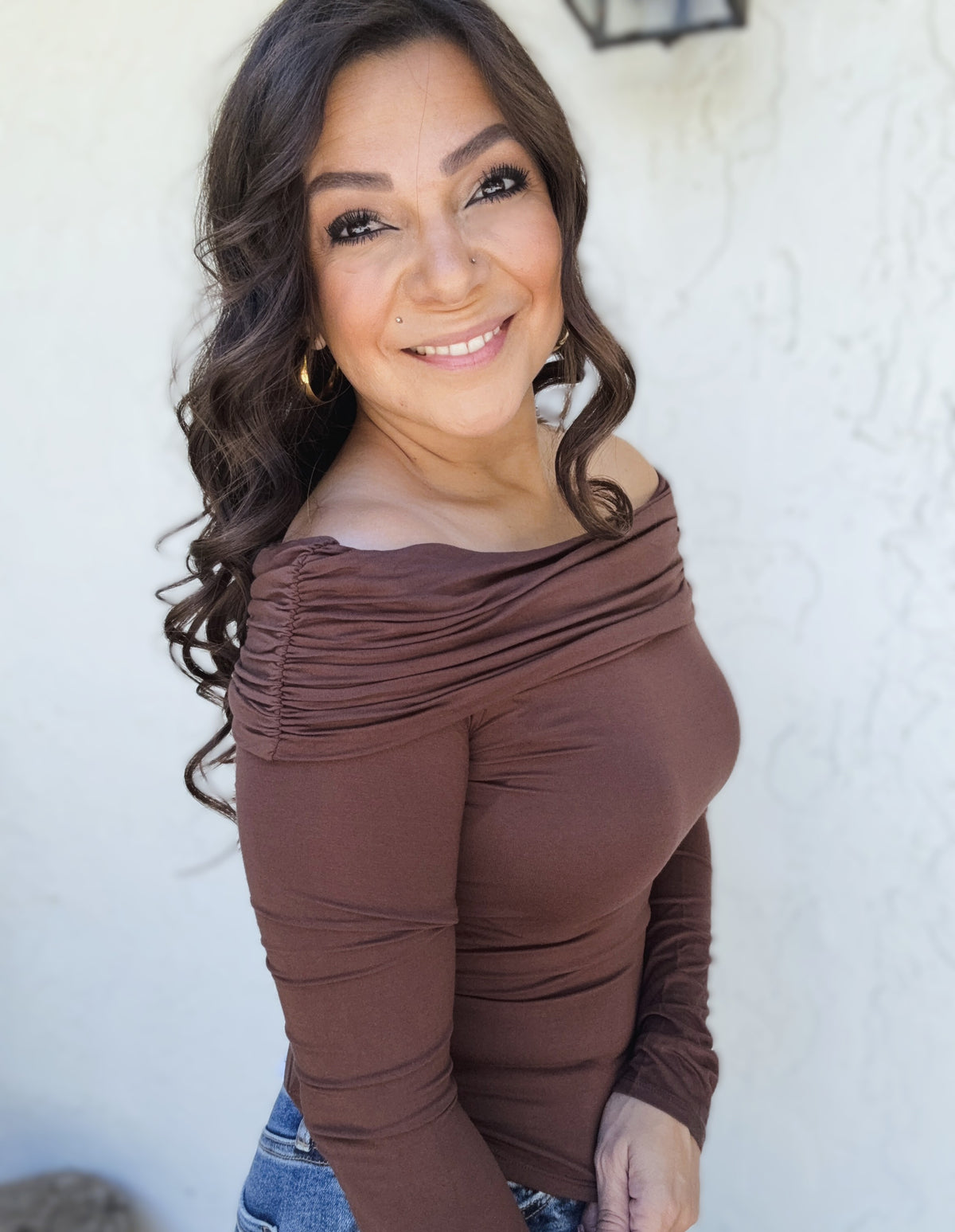 Skyla Off Shoulder Long Sleeve Top