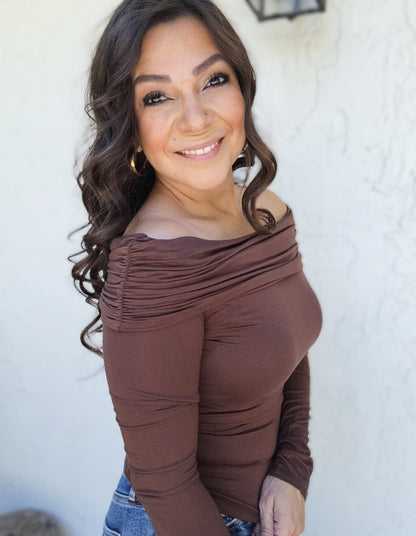 Skyla Off Shoulder Long Sleeve Top