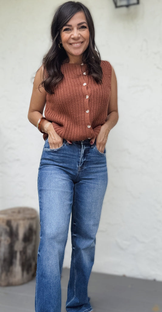 Skylar High Rise Slim Wide Jeans