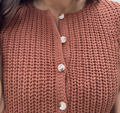 Sophia Button Up Sweater Vest