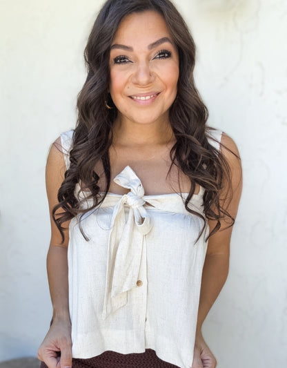 Whitney Bow Gathered Square Top