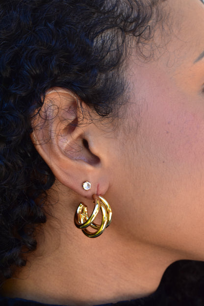 Wishful Thinking Trinity Hoop Earrings