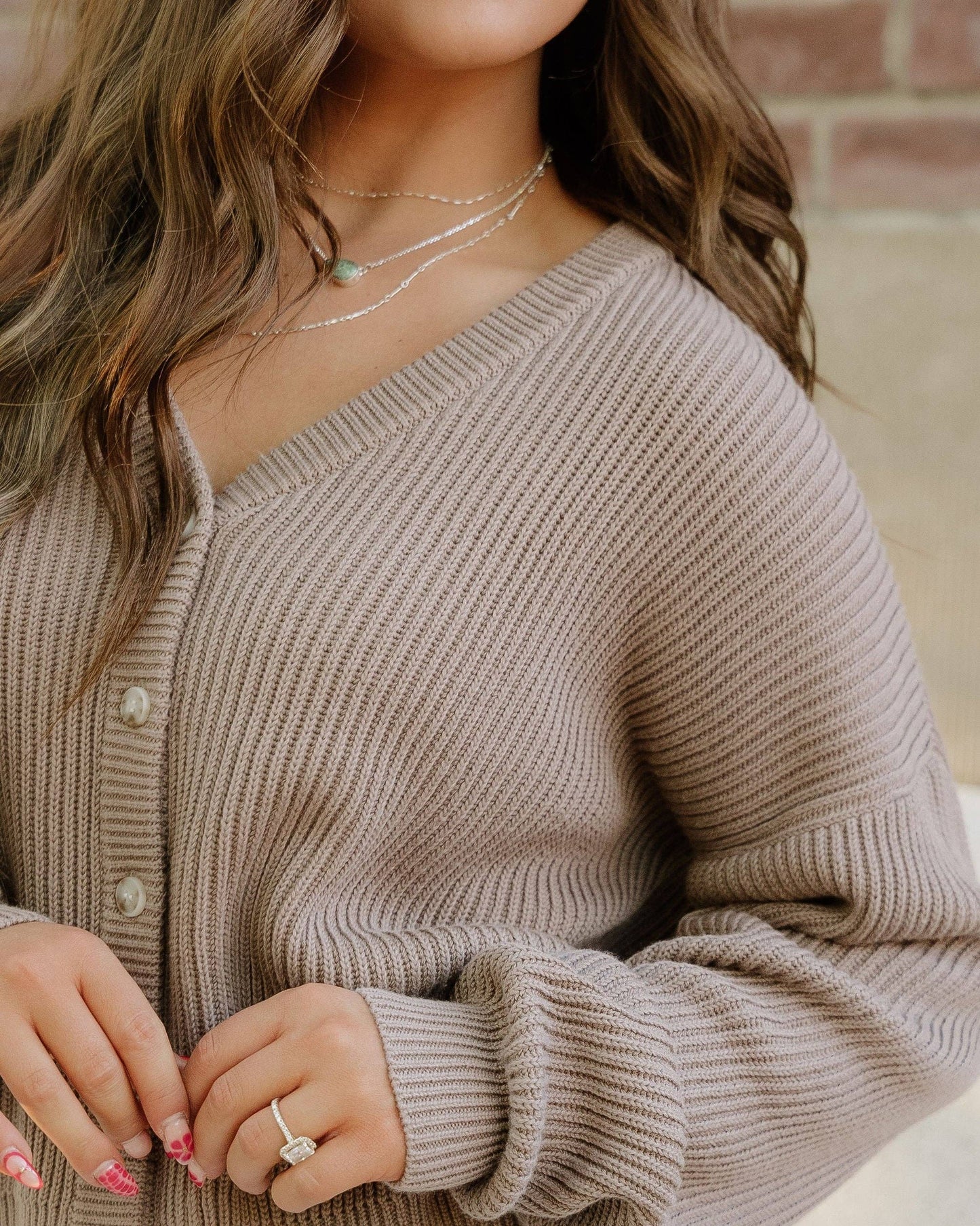 Abby Ribbed Sweater Cardigan - Plus