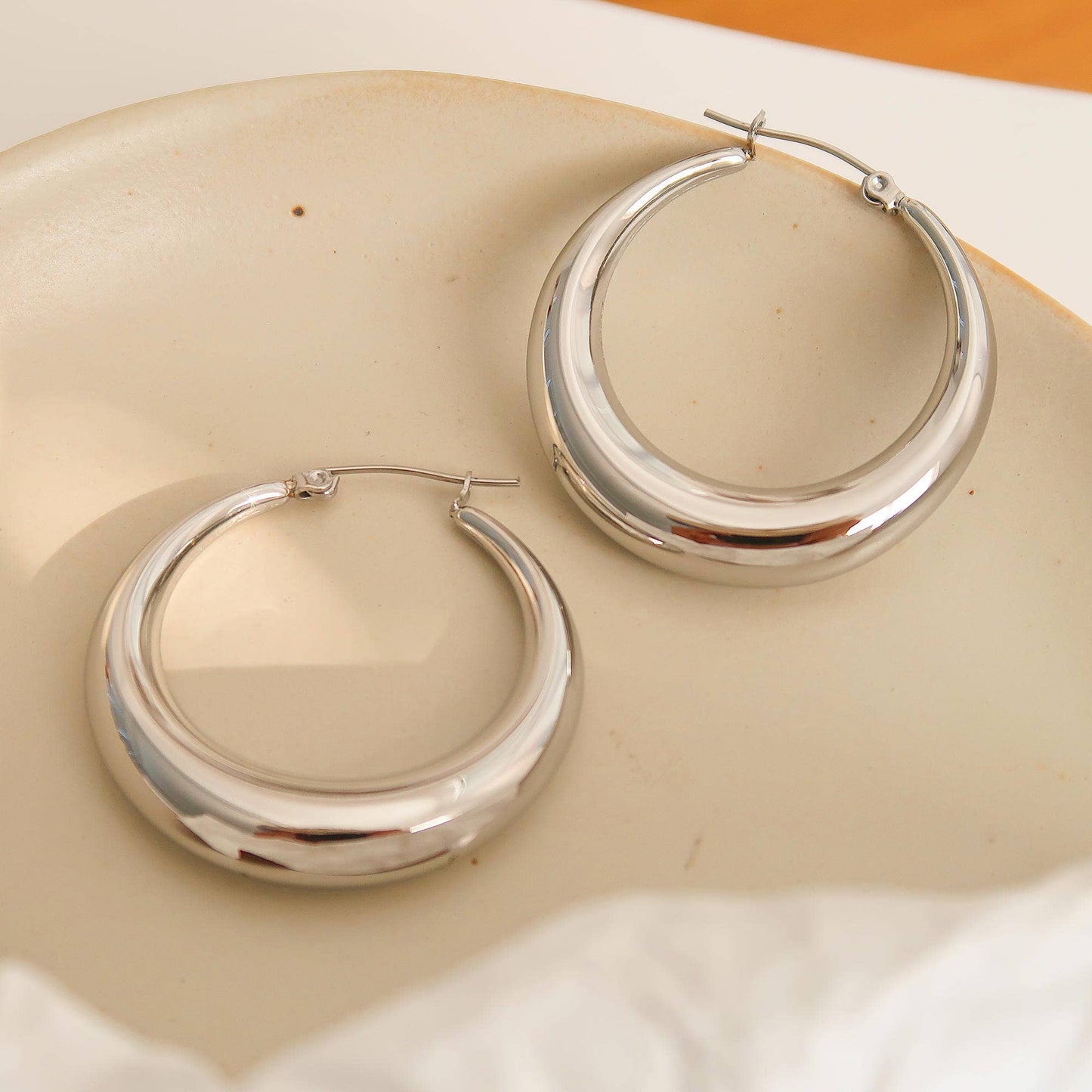 Forever Yours Classic Large Hoop Earring