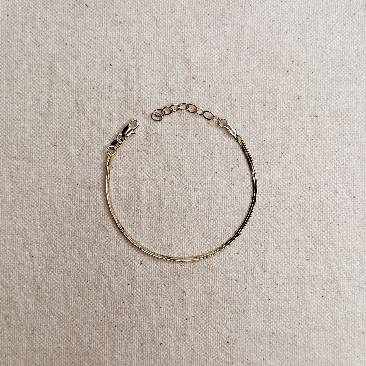 Not Without You 18k Gold Filled Herringbone Bracelet