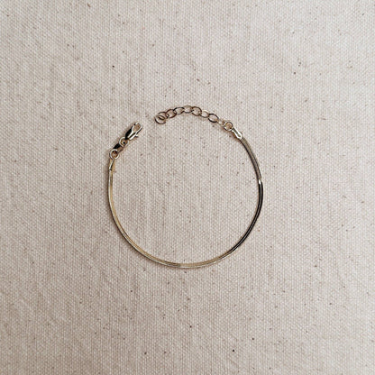 Not Without You 18k Gold Filled Herringbone Bracelet